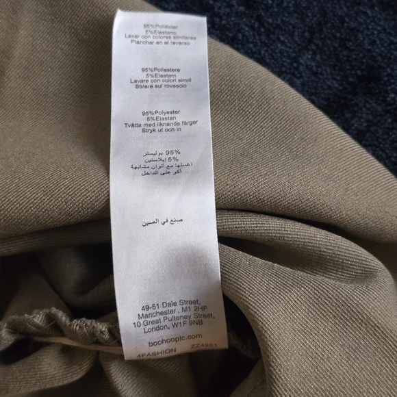 PLT Label Dark Taupe Tailored Extreme Ruched Asymmetric Top Size 12 - Picture 16 of 16